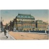 49 - Praha, oživená partie před Národním divadlem, cca 1917