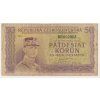 ČSR, 50 Kčs, bez data (1945), série MR, perforace S, oběhový stav