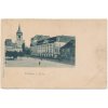 22 - Jičín, oživené náměstí, nákl. Fr. Znamínka, cca 1898...