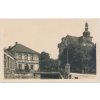 19 - Královéhradecko, Smiřice, partie před "městským hotelem", ca 1933