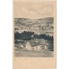 57 - Rychnovsko, chata Panorama v Dříši, v pozadí obec Deštné, ca 1920