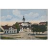 67 - Třebíčsko, Moravské Budějovice, oživené náměstí, cca 1918