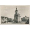 53 - Přerovsko, Hranice, partie na náměstí s kostelem, Grafo Čuda, 1940