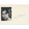 Kotrbová Jorga (1947) , herečka, karta s vlastnoručním podpisem