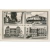 Slovensko, Piešťany, 4 - záběr dominant lázeňského města, cca 1950