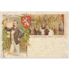 Pozdrav z Prahy, Cellarova plzeňská pivnice " U Choděry", koláž, 1899