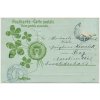 Blahopřejná pohlednice - Ich bringe Glück zum neuen Jahre, cca 1902