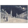 15 - Domažlice, oživené noční náměstí za měsíčku, cca 1934