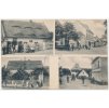 34 - Lounsko, Veletice, 4 - záběr, oživené partie na návsi před domy, cca 1931