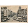 49 - Praha, Graben, Příkopy, oživená ulice, tramvaje..., cca 1945