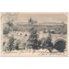 49 - Praha, pohled na Karlův most a jeho okolí, Nakl. K. Bellmann,1903