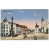 65 - Teplice, Schlossplatz, partie z oživeného náměstí, cca 1909
