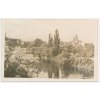 34 - Louny, partie u řeky s pohledem na město, cca 1936