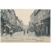 04 - Brno, Krapfengasse, oživená Kobližná ulice, obchody..., cca 1903