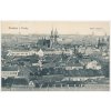 49 - Praha, celkový pohled na Staré Město, Nakl. F. J. Jedlička, 1909
