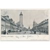 15 - Domažlice, oživené náměstí, cca 1900