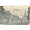 34 - Louny, oživená partie z náměstí, prošlá poštou 1899 (!!!)