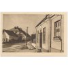 74 - Znojemsko, Trstěnice, partie z ulice s domy, cca 1935