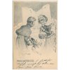 Námětová Vánoční pohlednice, Fröhliche Weihnachten, cca 1904