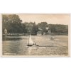 11 - Českolipsko, Hamr na Jezeře, oživená partie s loďkou, cca 190