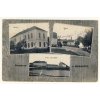 01 - Benešovsko, Hradiště, 3 - záběr, náves, škola..., cca 1918