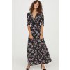 womens patterned long dress blackfloral hm black dresses 1