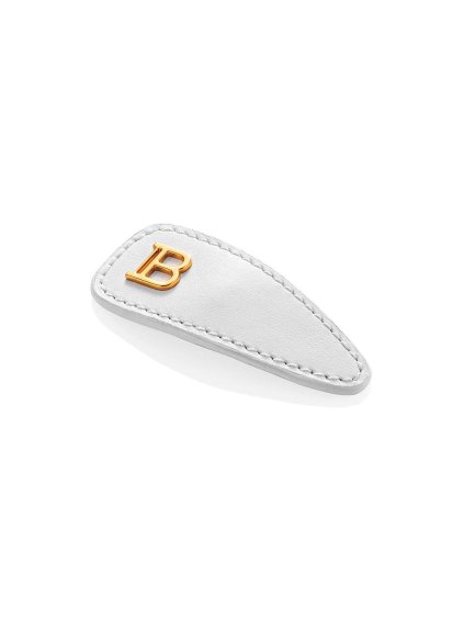 Balmain printemps leather snap hair clip