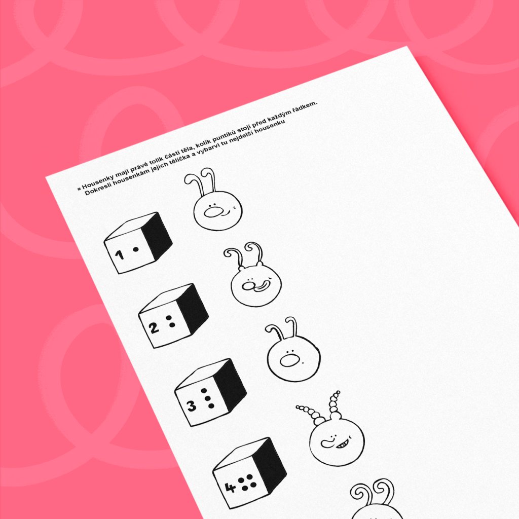 Je po dešti: housenky, členovci, jejichž články dorůstají – grafomotorika