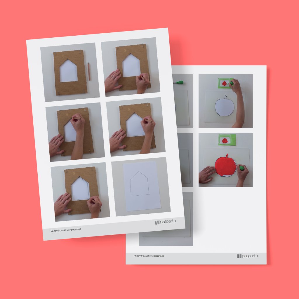 Výtvarné postupy nejen pro děti: kresba obrysu, malba mraku, malba jablka