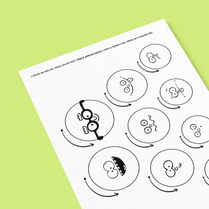 Obličeje (kruh) – grafomotorika