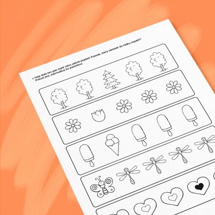 Najdi odlišný obrázek – zrakové vnímání