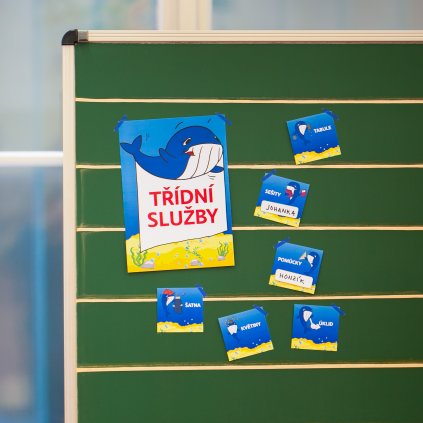 Tematická výzdoba třídy – třídní služby (podmořský svět)