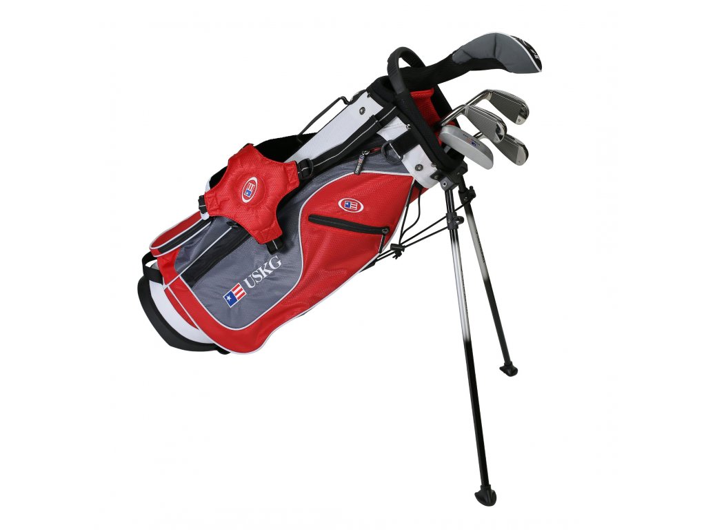 23561 UL54 WT 15 5Club Stand Bag red grey white