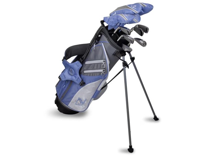 AV Cloud-60 11 Club Stand Bag Set, All Graphite, Grey/White/Blue