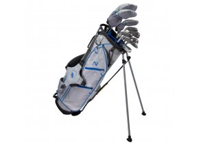 ULW-63 AV2 10 Club Stand Bag Set, All Graphite, Grey/Blue Bag