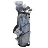 ULW-60 AV2 10 Club Stand Bag Set, All Graphite, Grey/Blue Bag