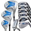 ULW-60 AV2 10 Club Stand Bag Set, All Graphite, Grey/Blue Bag