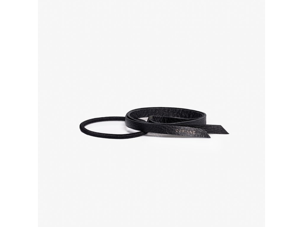 Leather Band Short Narrow Black 7350104900250