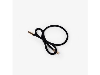 Hair Tie Bow Metal Plain Black 7350104900687