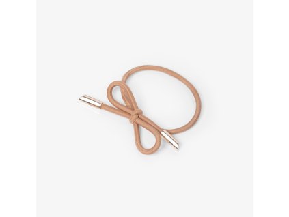 Hair Tie Bow Metal Plain Camel 7350104902773