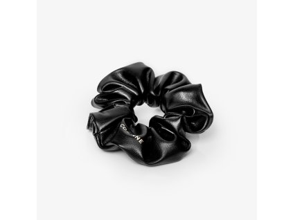Leather Scrunchie Black 7350104901219
