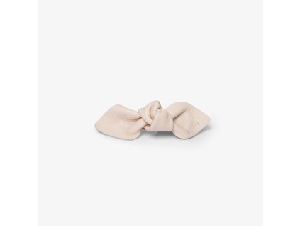 Leather Bow Small On Hair Clip Cream 7350104902087