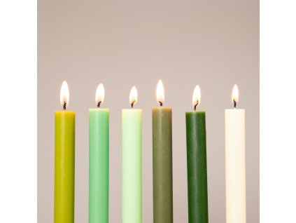 Dining Candles Collection Spring Greens Lit New