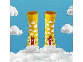 Žluté andělské ponožky v oblacích