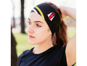 Černá sportovní čelenka Dobrý anděl