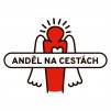 Samolepka Anděl na cestách s logem Dobrý anděl