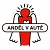 Samolepka Anděl v autě s logem Dobrý anděl