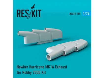 Hawker Hurricane MK1A exhaust for Hasegawa/Hobby 2000 kit (1/72)