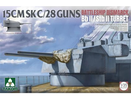 1/35 15 cm SK C/28 Guns Bismarck Bb II/Stb II Turret - Takom