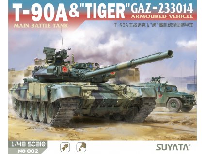 1/48 T-90A Main Battle Tank & "Tiger" GAZ-233014 Armoured Vehicle - Suyata